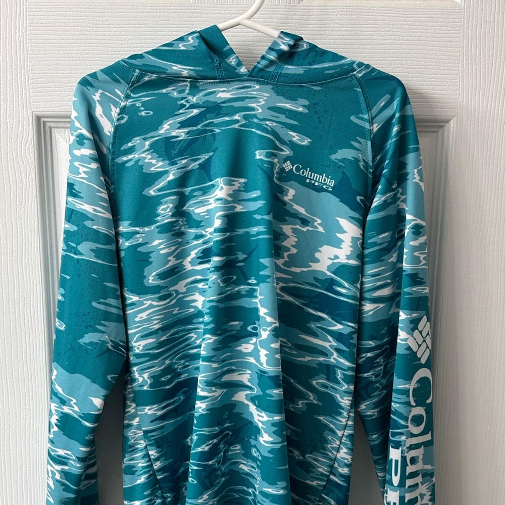 Boys Columbia PFG Hooded Shirt size 8